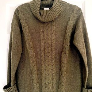 LL BEAN pattern sweater | S | cowl neck | NWT